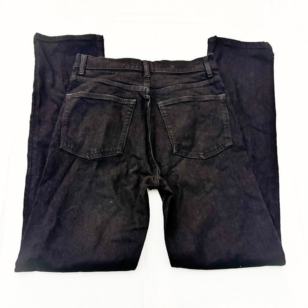 Reformation Liza Ultra High Rise Straight Jeans Black Dark Wash Size 26 - Picture 5 of 8